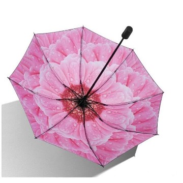 Mini összecsukható esernyő , rózsaszín virág 