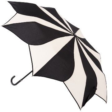 Fekete-fehér összecsukható szirom esernyő