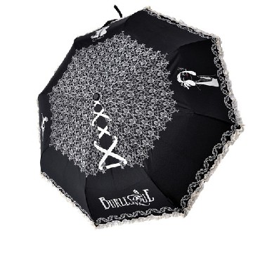 Burlesque extra fords esernyő, fekete