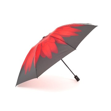 Piros virágos inverz automata esernyő