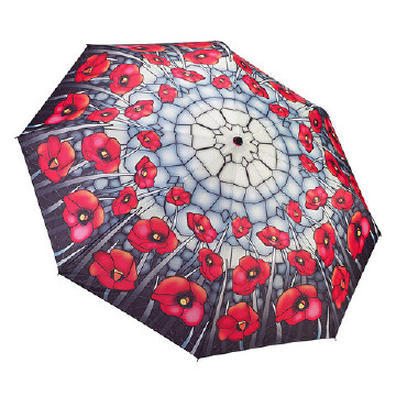 Pipacsos összecsukható művészi esernyő