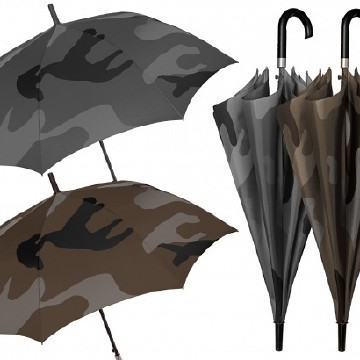 Terepmintás golf esernyő szürke -fekete