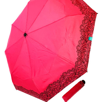 Csipke mintás vintage esernyő, piros