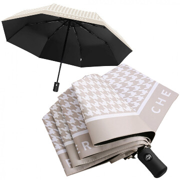 Divatos , tyúklábmintás esernyő krém színben