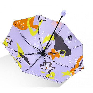 Design összecsukható esernyő, lila , mintás