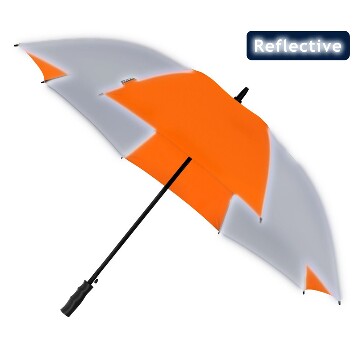 Biztonsági esernyő fényvisszaverő betétekkel, narancs