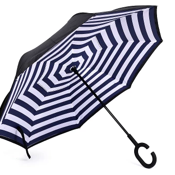 Inverz kék csíkos esernyő 