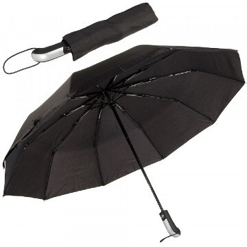 Fekete, sportos , egyenes nyelű szélálló esernyő