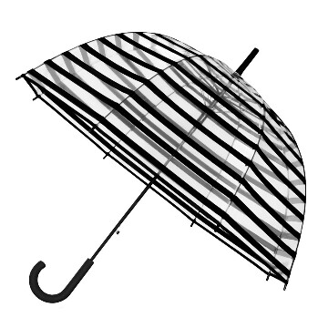 Átlátszó automata esernyő, csíkos design