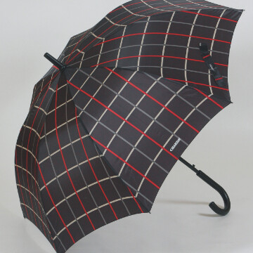 Skótkockás divat esernyő piros csíkkal