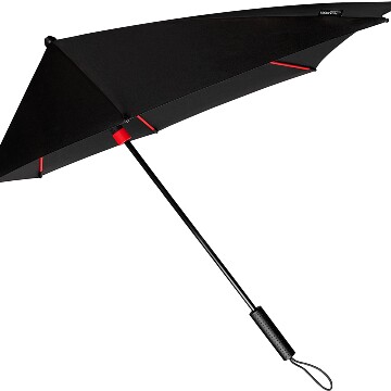 Viharálló aerodinamikus esernyő, fekete-piros