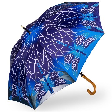 Kék ólomüveg mintázatú elegáns esernyő