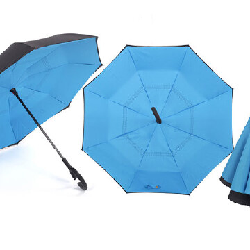Inverz , kifordítható esernyő, világoskék