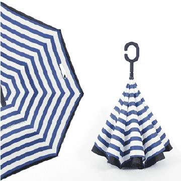 Inverz kék csíkos esernyő 