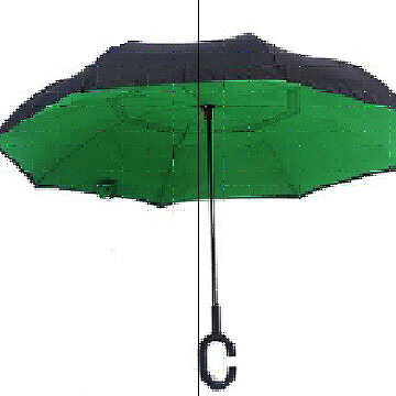 Inverz , kifordítható esernyő, fűzöld