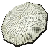 Fehér fodros-pöttyös automata esernyő