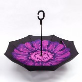 Lila virágos inverz , kifordítható esernyő