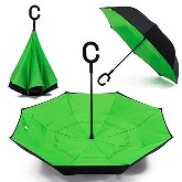 Inverz , kifordítható esernyő zöld