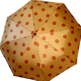 Automata összecsukható esernyő, pöttyös , arany