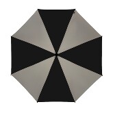 Biztonsági esernyő fényvisszaverő betétekkel, fekete
