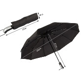 Fekete, sportos , egyenes nyelű szélálló esernyő